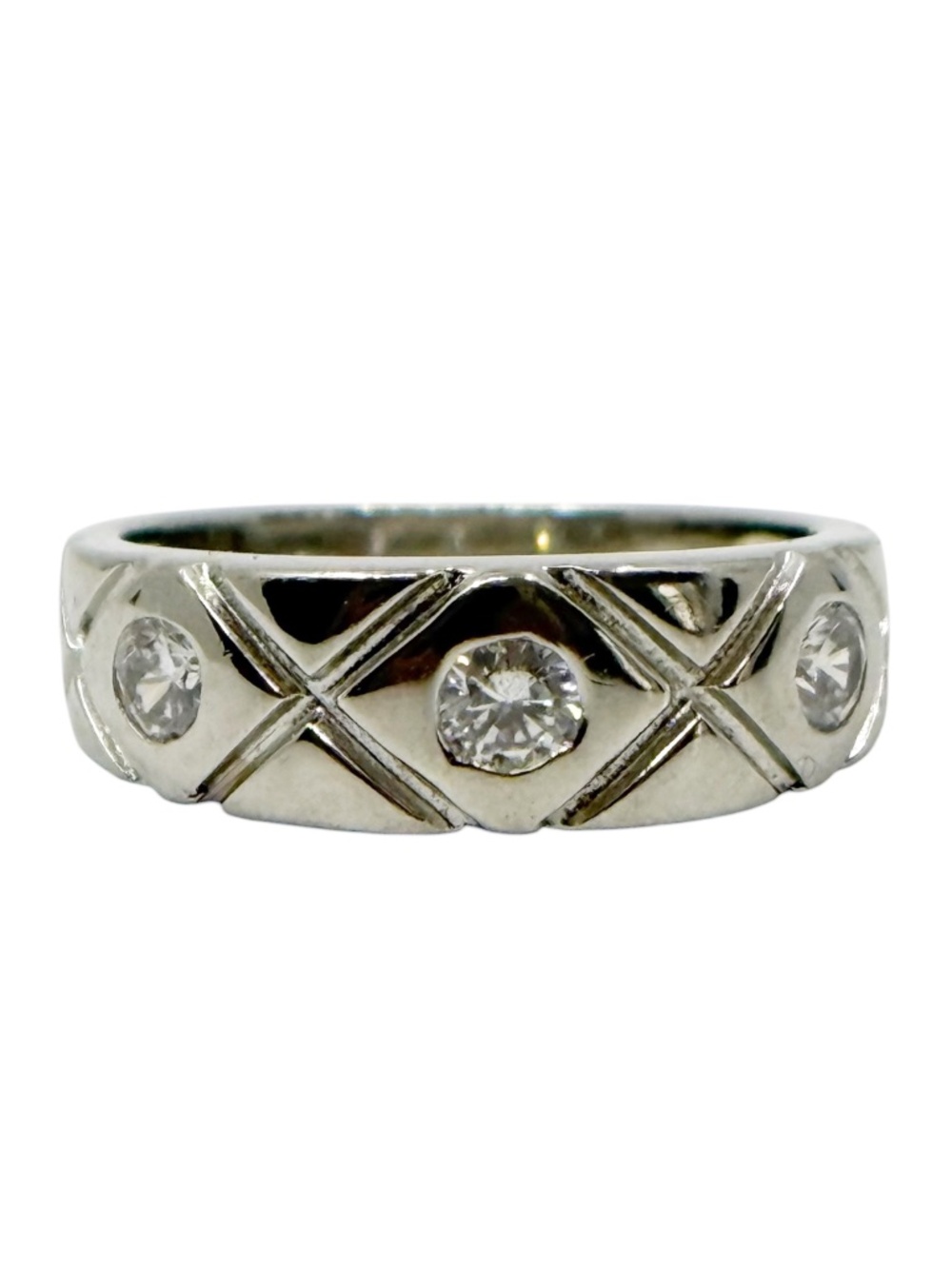 BS Sterling silver cubic zirconia band ring - GM748